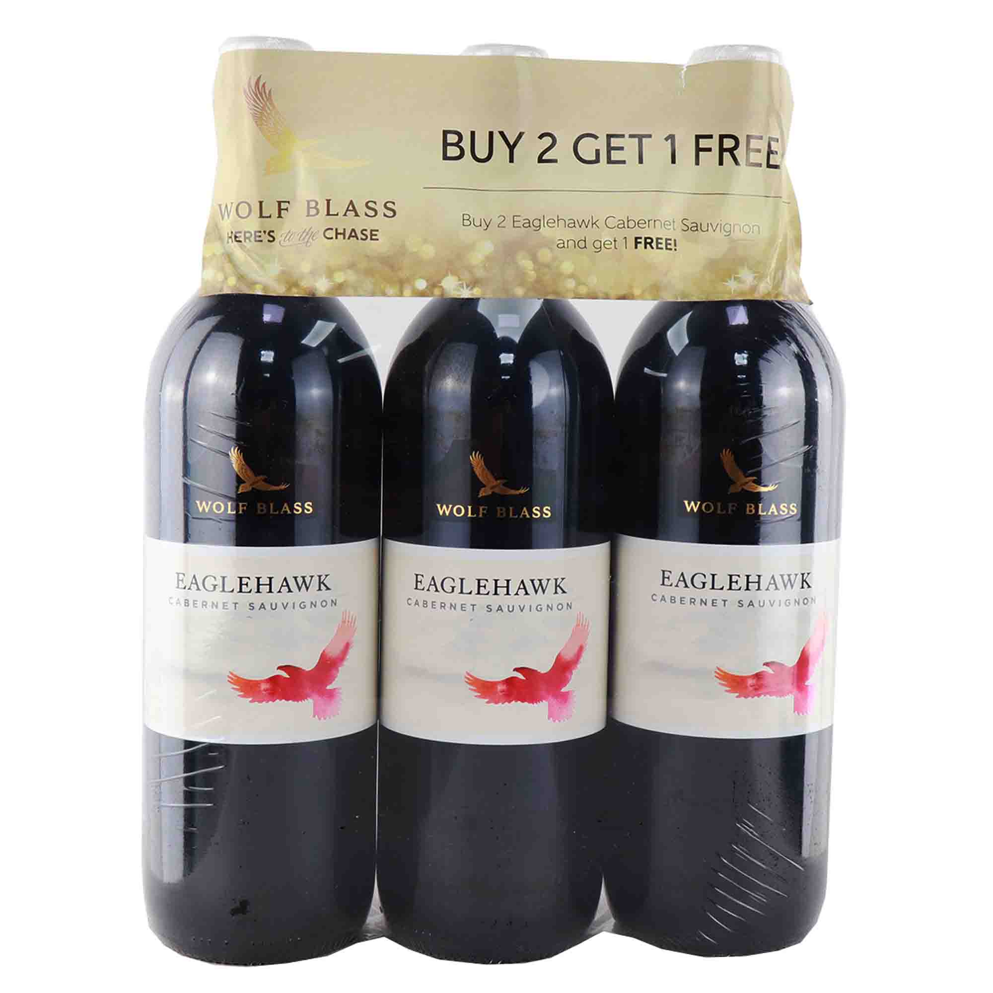 Wolf Blass Eaglehawk Cabernet Sauvignon Red Wine (750mL x 3pcs) Wolf Blass Eaglehawk Cabernet Sauvignon Red Wine (750mL x 3pcs)